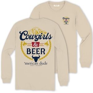 Simply Southern Cream Long Sleeve Tee - Cowgirls & Beer Long sleeve T-shirt